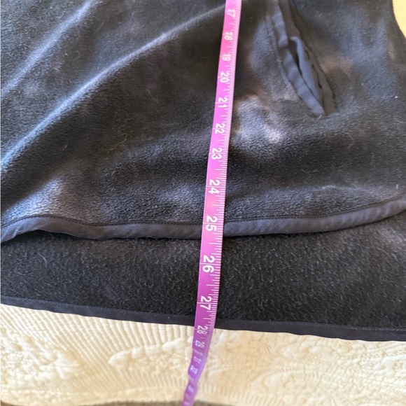 Cozy warm black grey fleece pullover jacket with button collar women's XL - Picture 2 of 8